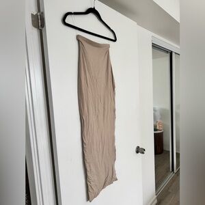 Oh Polly Beige Maxi Skirt